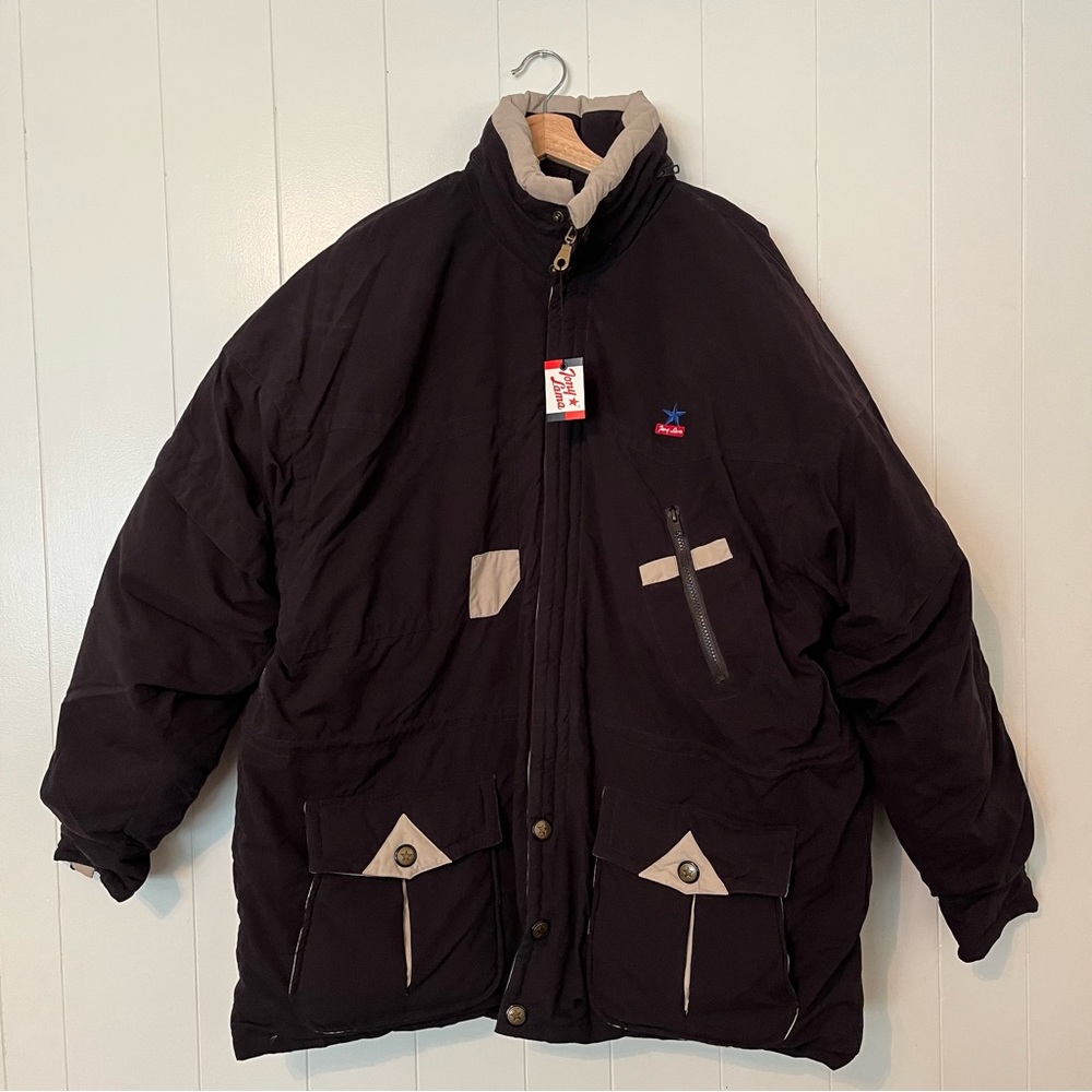 NWT Tony Lama Coat jacket down feather winter Snow Mens XL Black